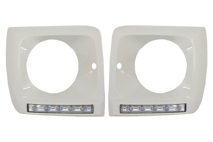 ART. 0693🔥 COPRI FARI CLASSE G W463 1989-2012 CON LUCI DIURNE LED DRL🔥