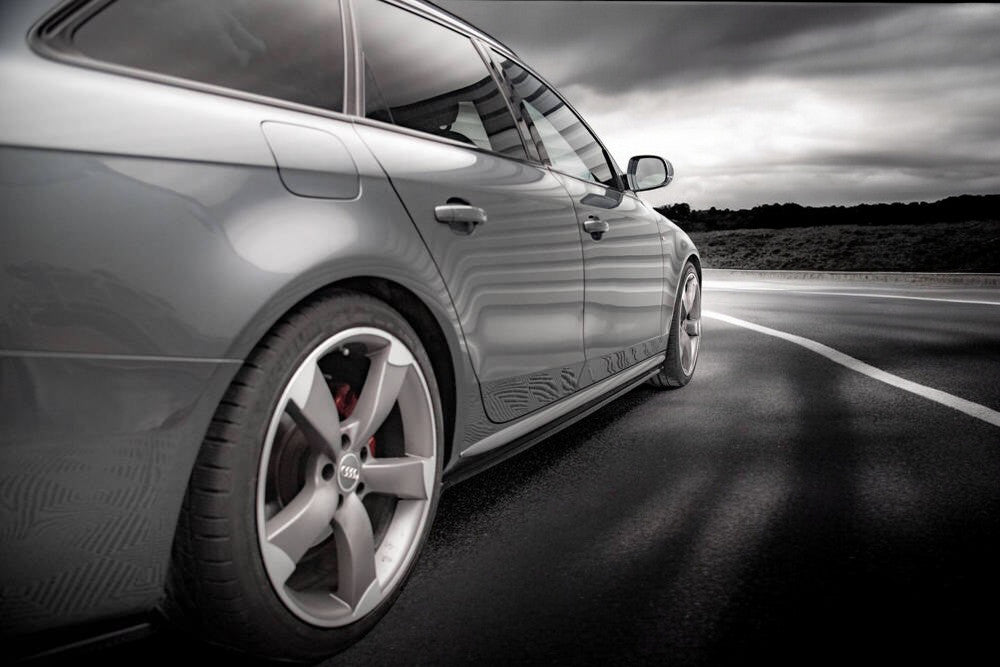 ⭐2164⭐coppia minigonne laterali AUDI A4 da verniciare look S line⭐