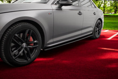 ⭐2164 coppia minigonne laterali AUDI A4 da verniciare look S line⭐