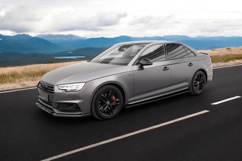 ⭐2164 coppia minigonne laterali AUDI A4 da verniciare look S line⭐