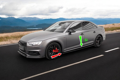 2164⭐MINIGONNE LATELARI audi a4 a5 sportback a6 c7 a64f da verniciar look sline⭐