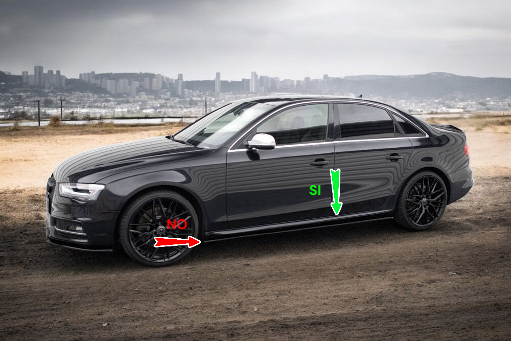⭐2164⭐coppia minigonne laterali AUDI A4 da verniciare look S line⭐