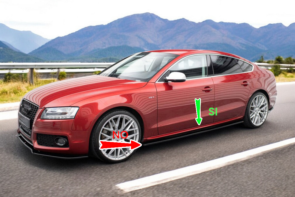 2164⭐MINIGONNE LATELARI audi a4 a5 sportback a6 c7 a64f da verniciar look sline⭐
