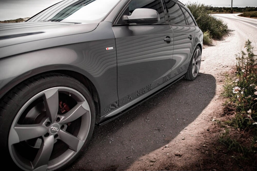 ⭐2164⭐coppia minigonne laterali AUDI A4 da verniciare look S line⭐
