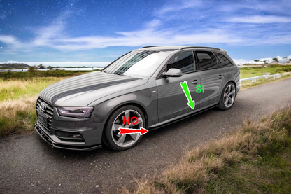 ⭐2164⭐coppia minigonne laterali AUDI A4 da verniciare look S line⭐