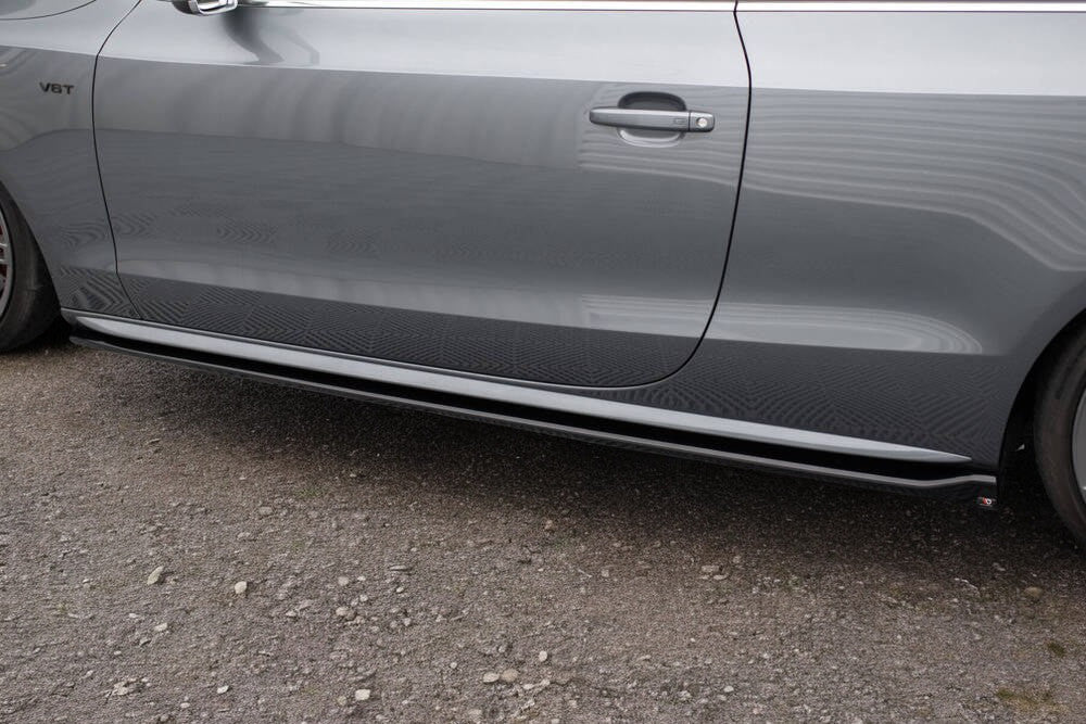 ⭐2164 coppia minigonne laterali AUDI A5, A5 sportback da verniciare look S line⭐
