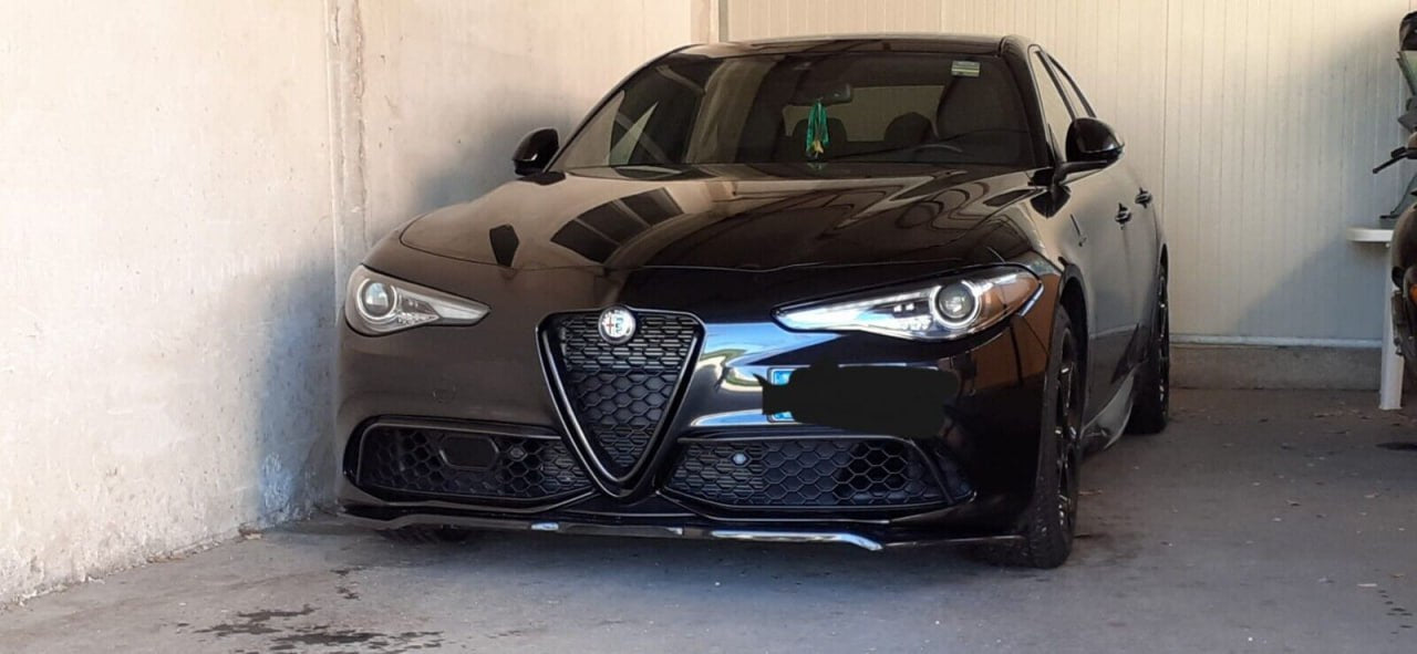 💕ART. 0393 SPLITTER ALFA  GIULIA STANDARD / VELOCE NERO LUCIDO 💕