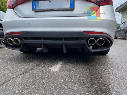 ⭐0345 DIFFUSORE ADATTO PER  GIULIA 16-21 STANDARD LOOK QUADRIFOGLIO NERO LUCIDO⭐