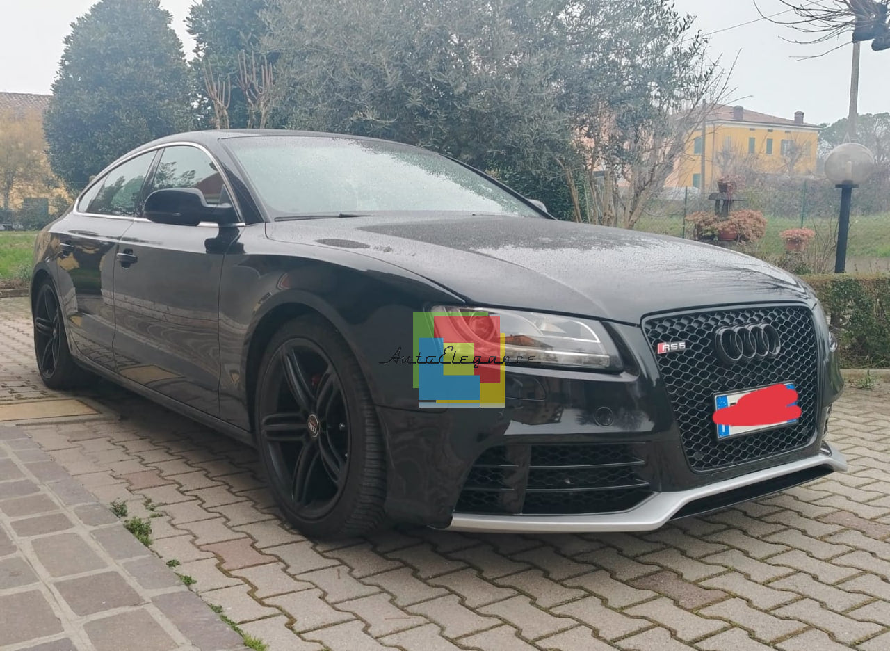 1484⭐PARAURTI ANTERIORE ADATTO PER AUDI A5 8T PRE-FACELIFT LOOK GREZ DESIGN RS5⭐