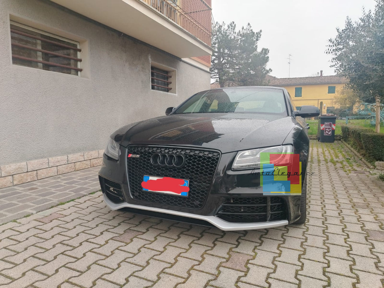 1484⭐PARAURTI ANTERIORE ADATTO PER AUDI A5 8T PRE-FACELIFT LOOK GREZ DESIGN RS5⭐