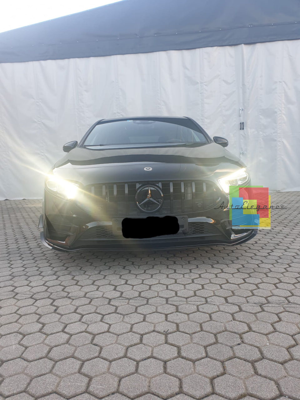 0122🔥KIT AERO ADATTO PER MERCEDES CLASSE A W177 AMG CON BAFFO NERO  (ADESIVO)🔥