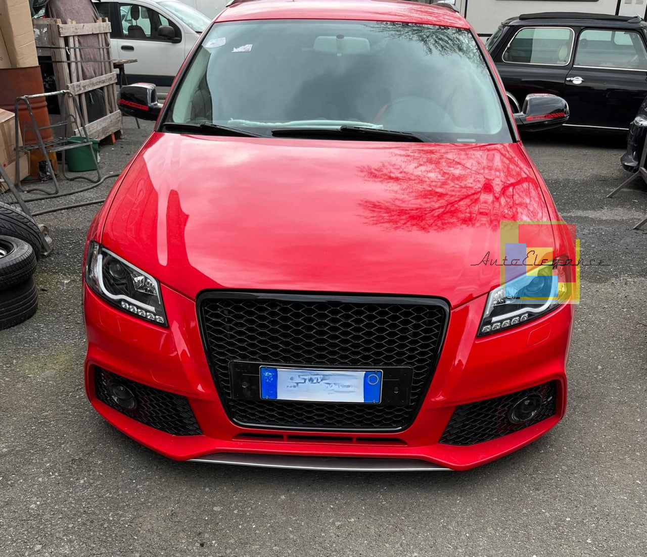 1699🔥FARI ANTERIORI ADATTI PER AUDI A3 8P 08-12 LOOK NERI LED DESIGN SPORTIVO🔥