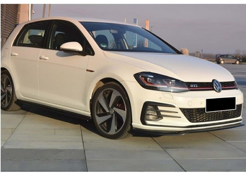 🔥0101 SPLITTER ADATTO PER VW GOLF 7.5 GTI GTD RLINE 2017-2019 NERO LUCIDO🔥