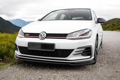 🔥0101 SPLITTER ADATTO PER VW GOLF 7.5 GTI GTD RLINE 2017-2019 NERO LUCIDO🔥