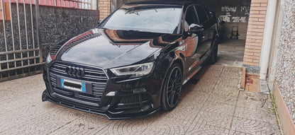 🔥1789 SPLITTER ADATTO PER AUDI A3 8V 2017-2020 S3 SLINE NERO LUCIDO V.2🔥