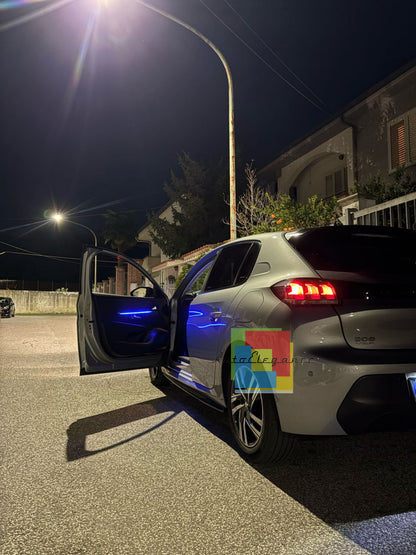 🔥0476 PEUGEOT 207 SPLITTER NERO LUCIDO SOTTO MINIGONNE LATERALI SOTTOPORTA🔥
