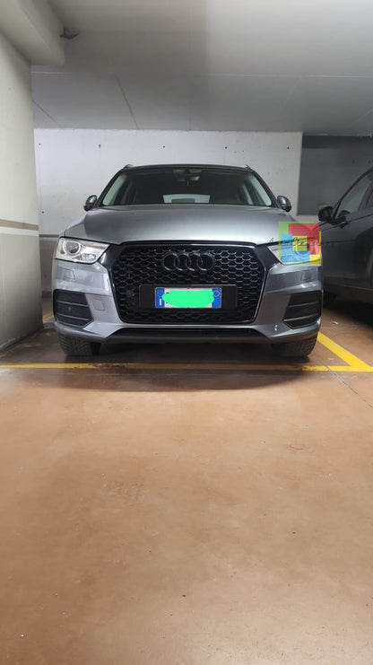 0579 🔥GRIGLIA ADATTO PER AUDI Q3 8U 2016-2019 LOOK RSQ3 NERA🔥