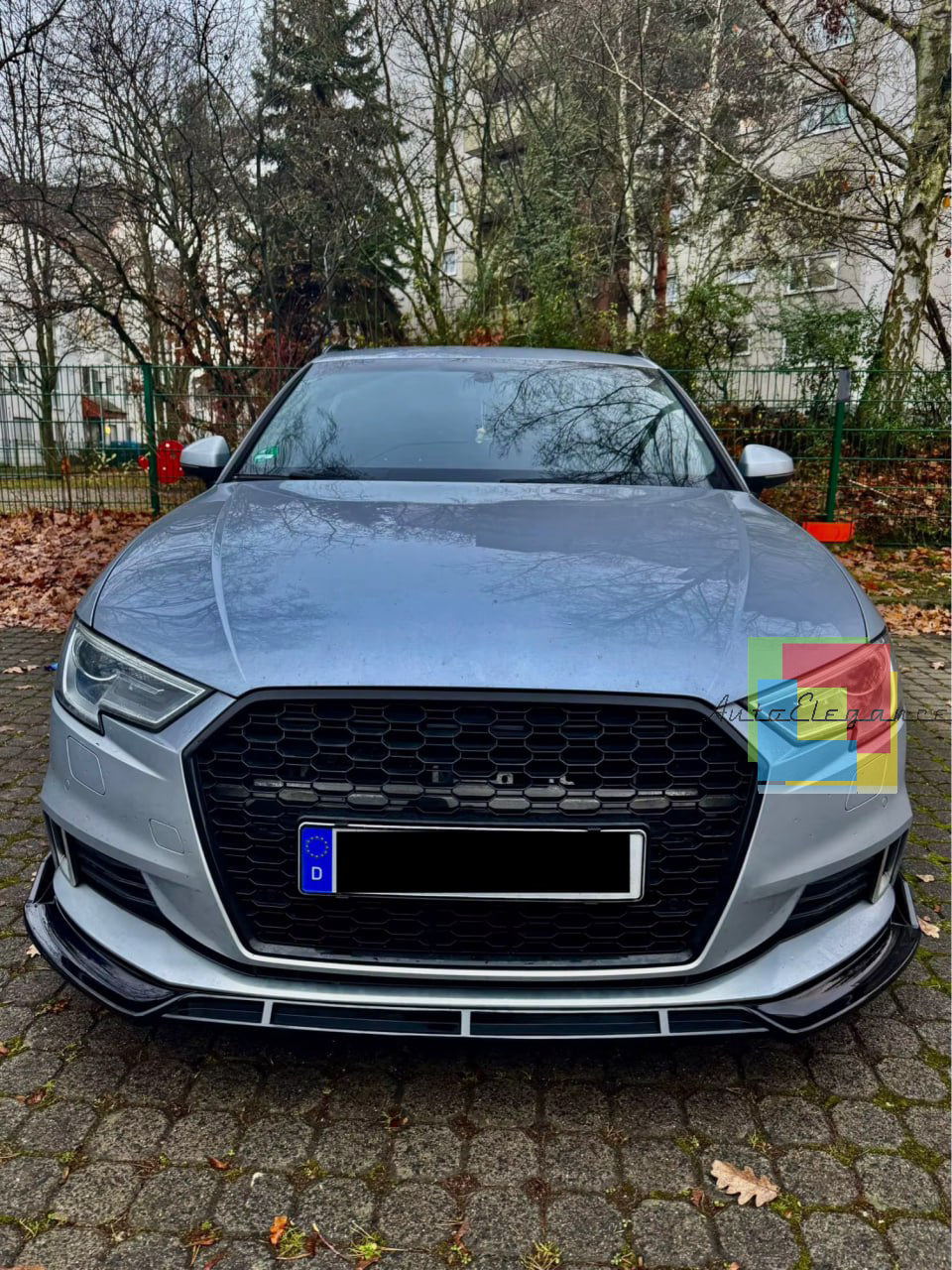 🔥2190 SPLITTER ADATTO PER AUDI A3 8V2016-2020 LIFT STANDARD NERO LUCIDO🔥