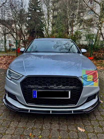 🔥2190 SPLITTER ADATTO PER AUDI A3 8V2016-2020 LIFT STANDARD NERO LUCIDO🔥