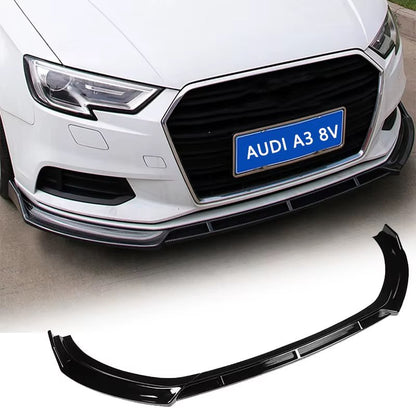 🔥2190 SPLITTER ADATTO PER AUDI A3 8V2016-2020 LIFT STANDARD NERO LUCIDO🔥