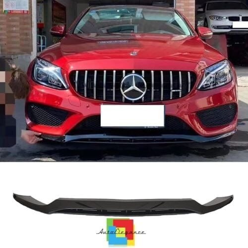 2193🔥SPLITTER ADATTO PER MERCEDES W205 12-18 C43 NERO LUCIDO🔥