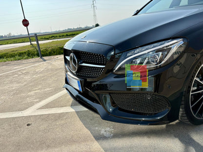 2193🔥SPLITTER ADATTO PER MERCEDES W205 12-18 C43 NERO LUCIDO🔥