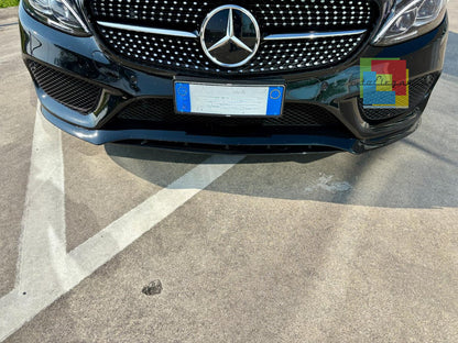 2193🔥SPLITTER ADATTO PER MERCEDES W205 12-18 C43 NERO LUCIDO🔥