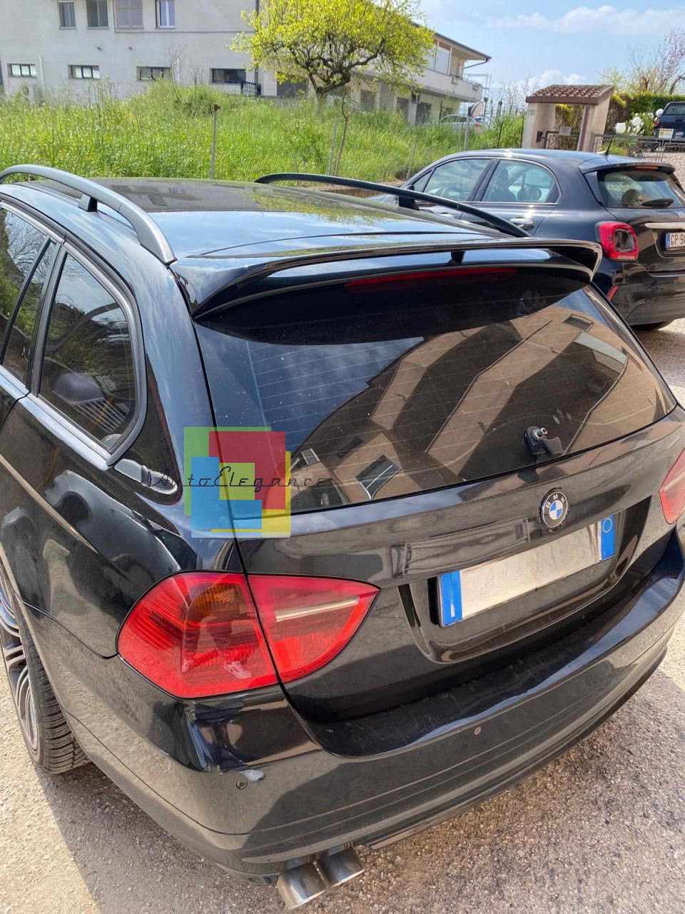 2192 SPOILER TETTO ADATTO PER BMW E91 05-11 STATION NERO LUCIDO