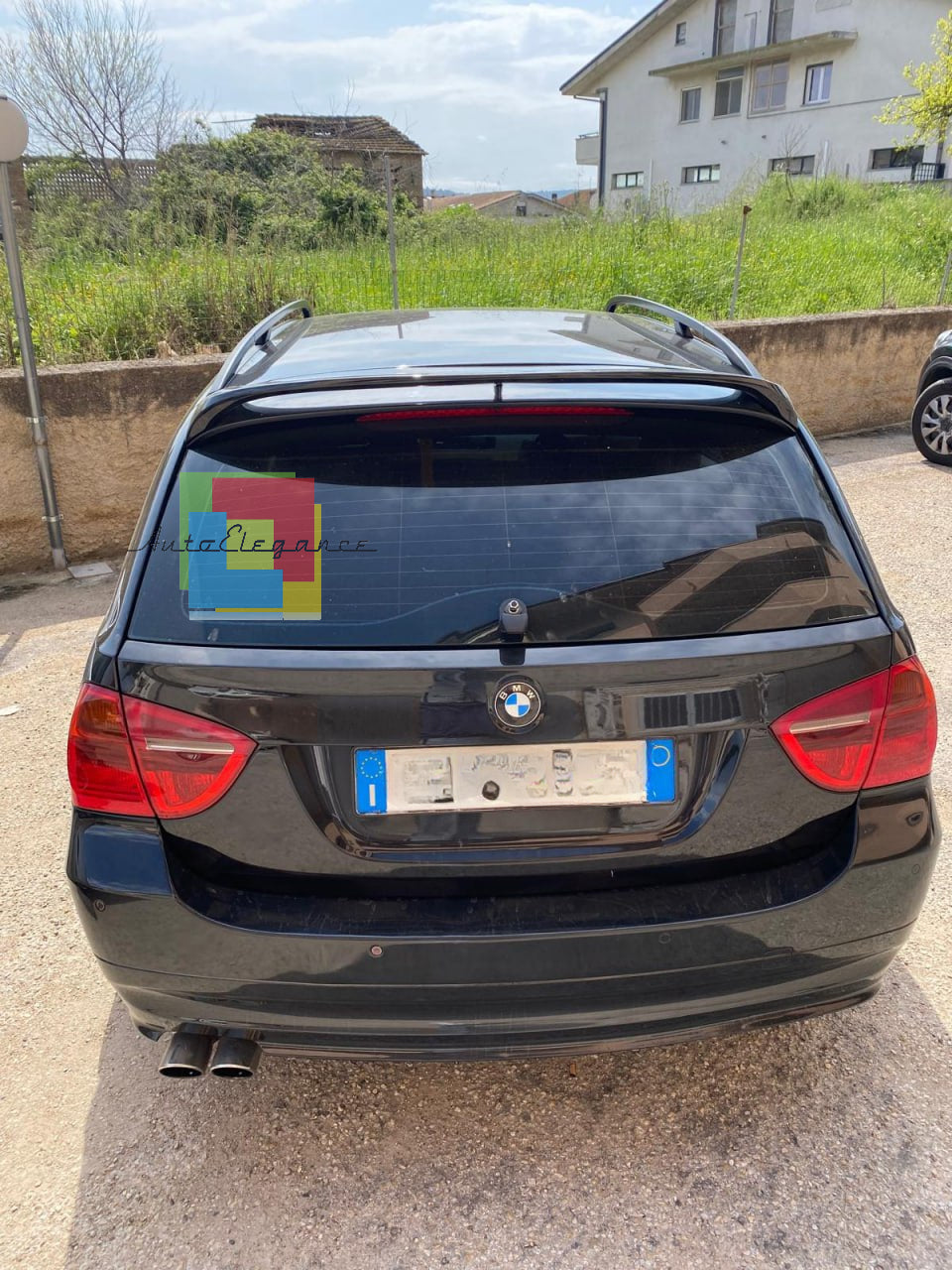 2192 SPOILER TETTO ADATTO PER BMW E91 05-11 STATION NERO LUCIDO