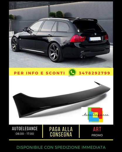 2192 SPOILER TETTO ADATTO PER BMW E91 05-11 STATION NERO LUCIDO