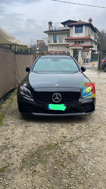 🔥GRIGLIA ADATTA PER MERCEDES CLASSE C W205 LIFT 2019-2021 LOOK SPORTIVA NERA🔥