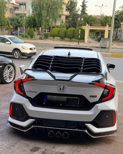 🔥2155 Honda Civic FC5 2016-2021 BERLINA Lunotto Louver NERO LUCIDO ABS🔥