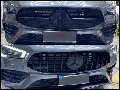 🔥0277 MERCEDES CLA W118 X118 2019+ GRIGLIA ANTERIORE AMG PROFILI NERI🔥