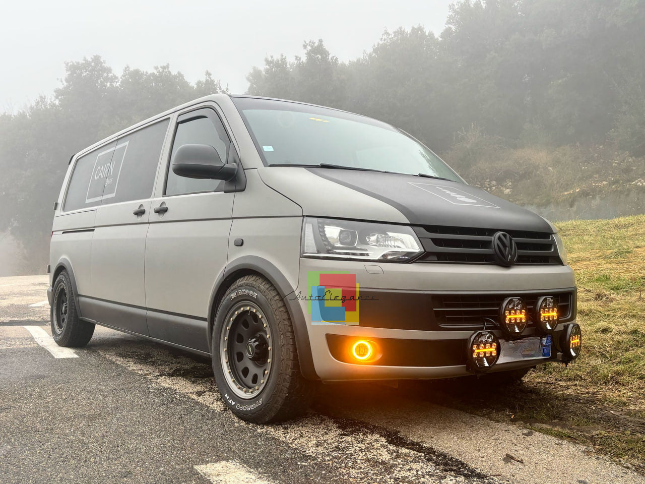 🔥0337 PARAFANGHI ADATTI PER VW TRANSPORTER T5 T5.1 2003-2015 NERO OPACO 🔥