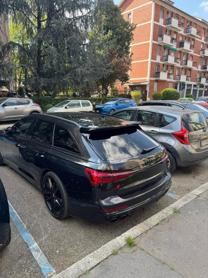 ART.1379  SPOILER AUDI  A6 C8 AVANT 2018+ LOOK RS6 NERO LUCIDO