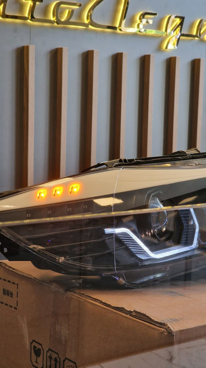 ⭐Fari adatto per BMW E90 E91 2005-2008 neri con frecce LED⭐