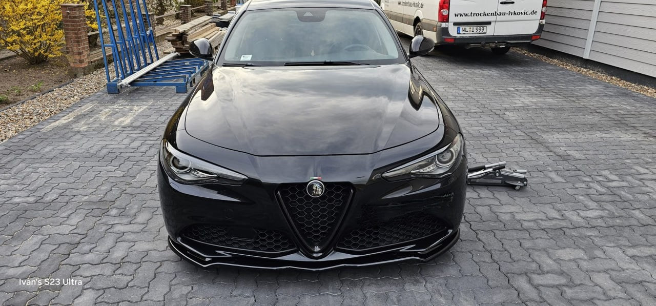 🔥0393 SPLITTER ADATTO PER ALFA ROMEO GIULIA VELOCE NERO LUCIDO🔥
