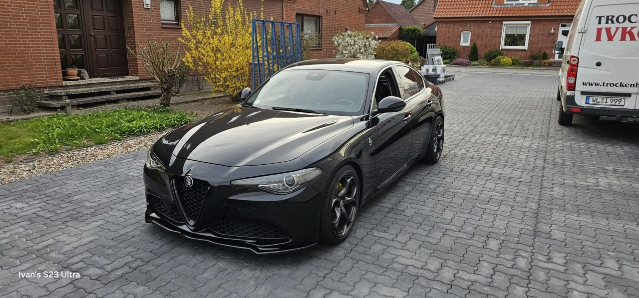 🔥0393 SPLITTER ADATTO PER ALFA ROMEO GIULIA VELOCE NERO LUCIDO🔥