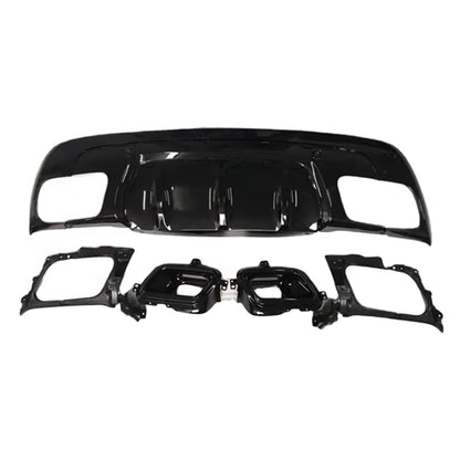 ⭐0755 DIFFUSORE RANGE ROVER VELAR SUVL560 17+TERMINALI  ALL BLACK NERO LUCIDO⭐