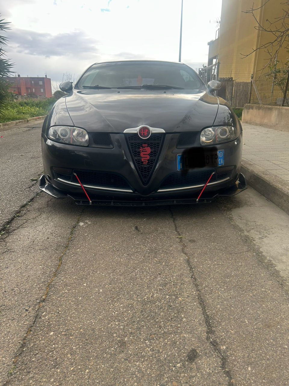 🔥0037 Splitter adatto per alfa romeo giulietta NERO LUCIDO LOOK RS LAMA🔥