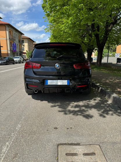 ⭐ DIFFUSORE ADATTO PER BMW SERIE 1 F20 F21 MSPORT 2015-2019 NERO LUCIDO⭐