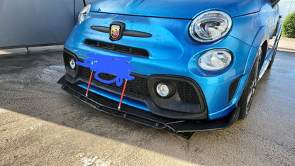 🔥SPLITTER ANTERIORE NERO LUCIDO ADATTO PER FIAT 500 ABARTH 🔥