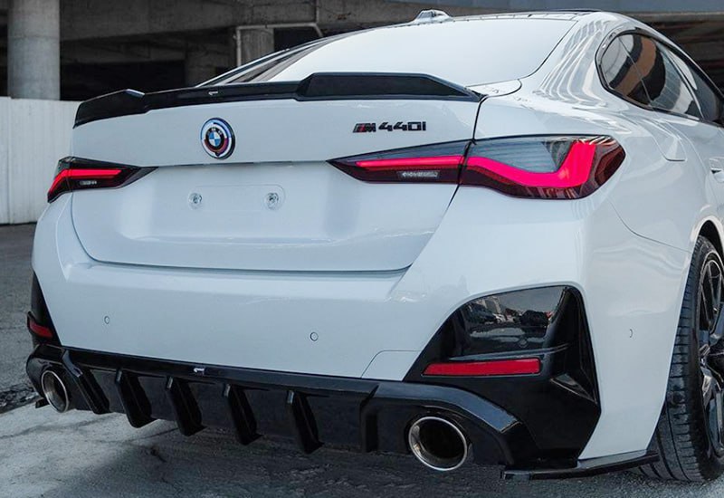 🔥DIFFUSORE REAR BLACK NERO LUCIDO ADATTO PER BMW G26 GRAN COUPE 2020+🔥
