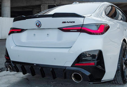 🔥DIFFUSORE REAR BLACK NERO LUCIDO ADATTO PER BMW G26 GRAN COUPE 2020+🔥