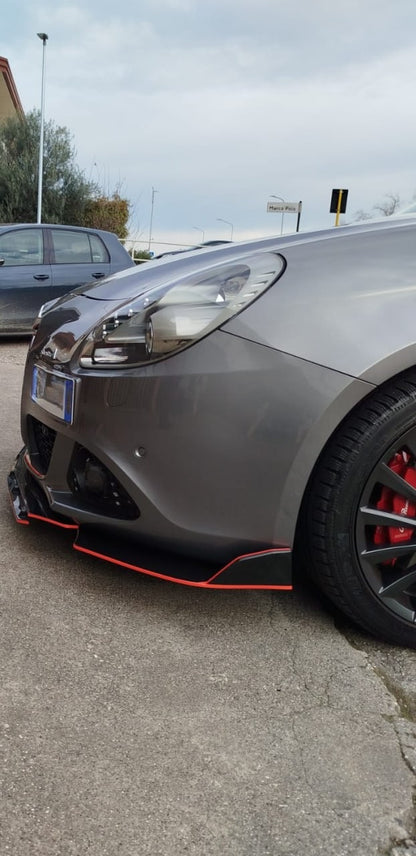 ⭐SPLITTER ANTERIORE ADATTO PER ALFA ROMEO MITO 08+ NERO LUCIDO LOOK RS⭐