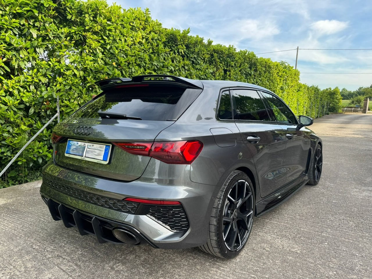 ✨SPOILER ADATTO PER AUDI A3 / RS3 8Y 2020+ LOOK NERO LUCIDO DESIGN SPORTIVO✨