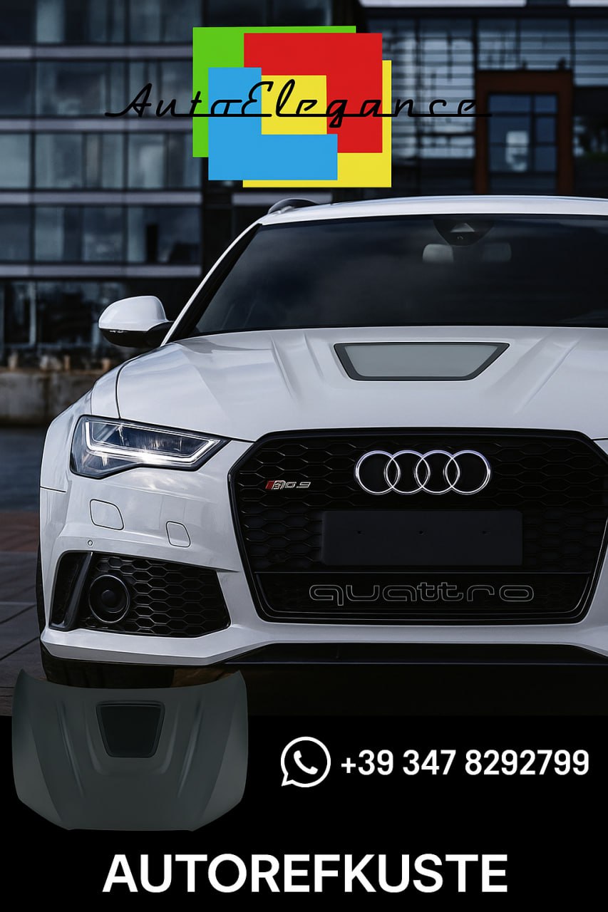 ART. 1964 COFANO ANTERIORE A6 4G C7 2012-2018 LOOK GT (VETRO E COPERTURA MOTORE)