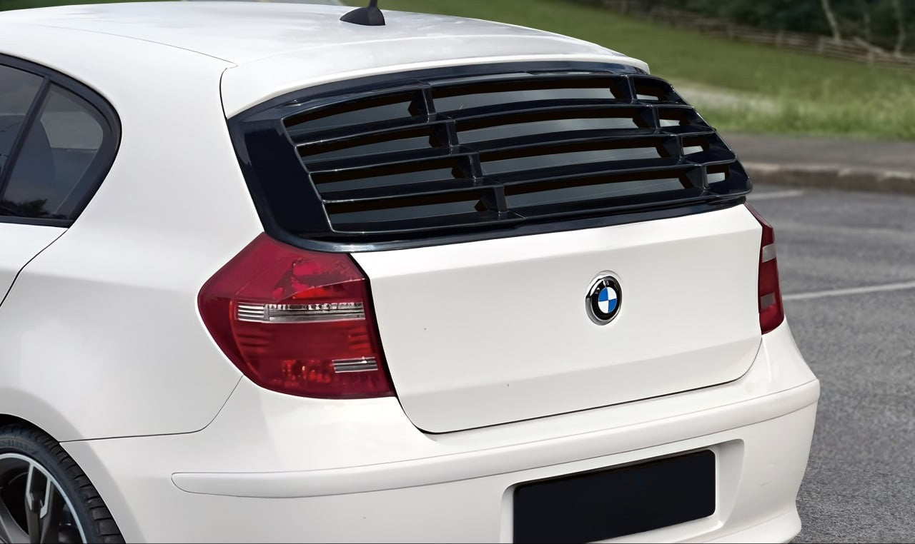 😎WINDOW LOUVER ADATTO PER BMW SERIE 1 E87 , ABS BLACK GLOSSY😎
