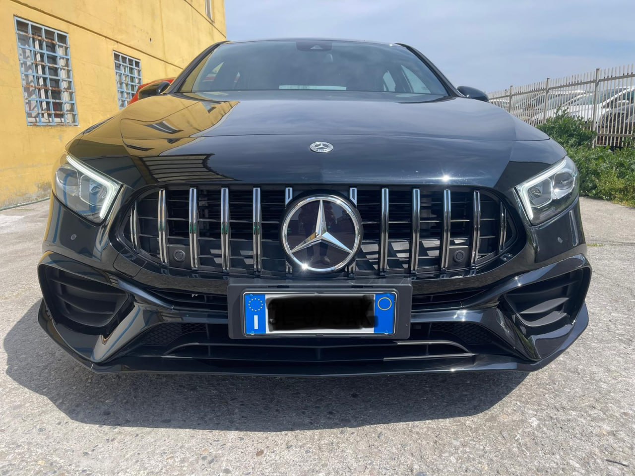 ⭐GRIGLIA ADATTA PER MERCEDES CLASSE B W247 AMG CROMATA SENZA CAMERA⭐
