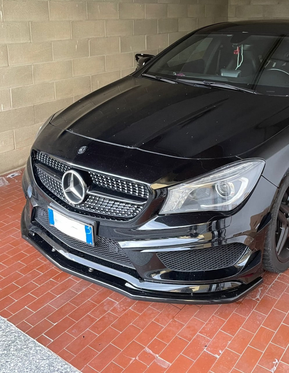 💥SPLITTER ADATTO PER MERCEDES W176 2012-2015 AMG A45 NERO LUCIDO💥